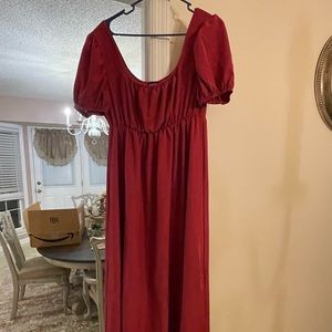 Wine colored, size Medium, NWOT, midi dress